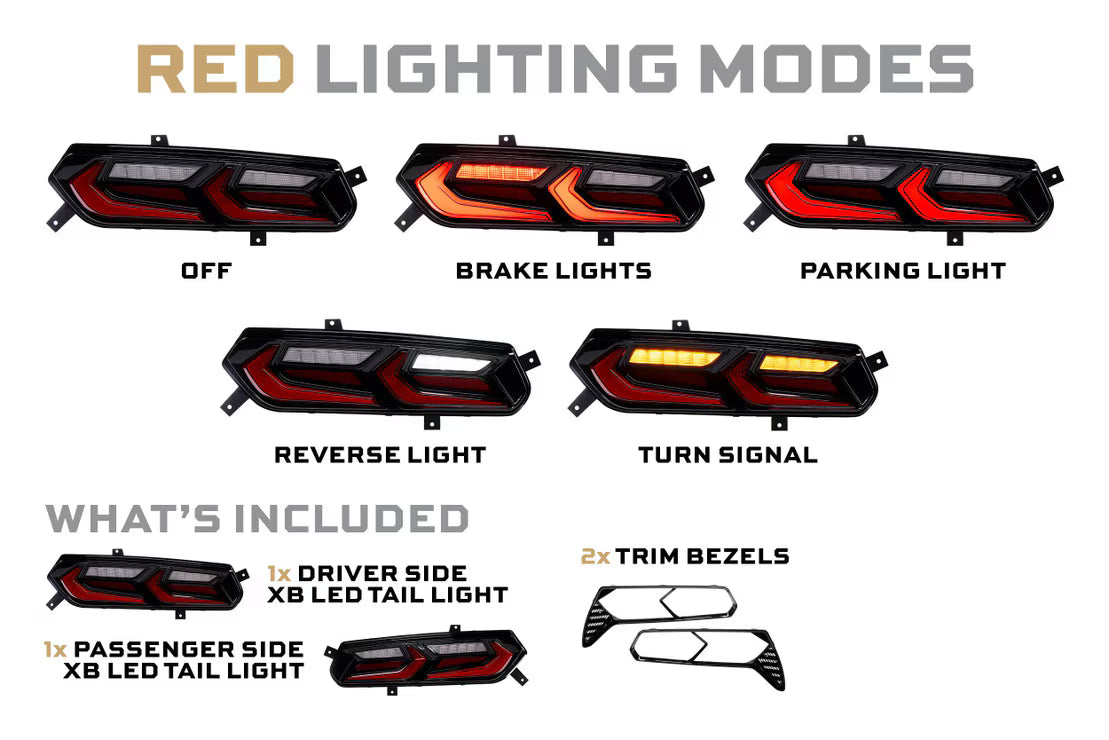 Morimoto 14-19 Chevrolet Corvette C7 XB LED Tail Lights (Red)