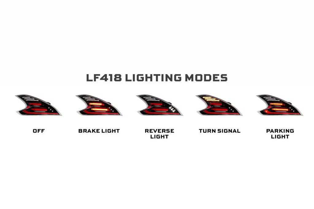 Morimoto 09-21 Nissan 370Z XB LED Tail Lights (Gen II / Black Red)