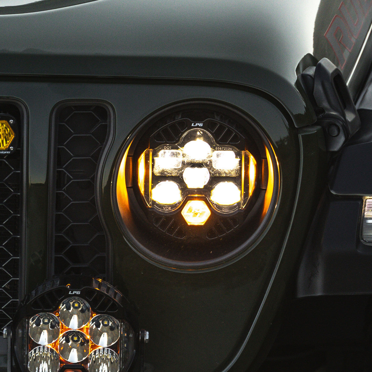 Baja Designs Baja Designs DOT LP6 Headlight Kit Amber DRL; Halogen Headlights 2018-2025 Jeep JL JT 44-8312