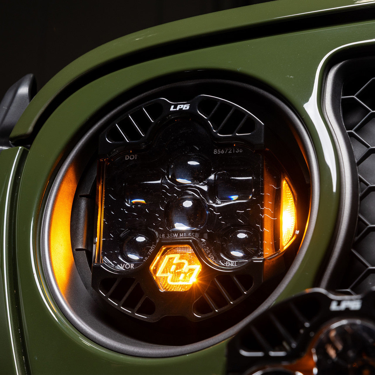 Baja Designs Baja Designs DOT LP6 Headlight Kit Amber DRL; Halogen Headlights 2018-2025 Jeep JL JT 44-8312