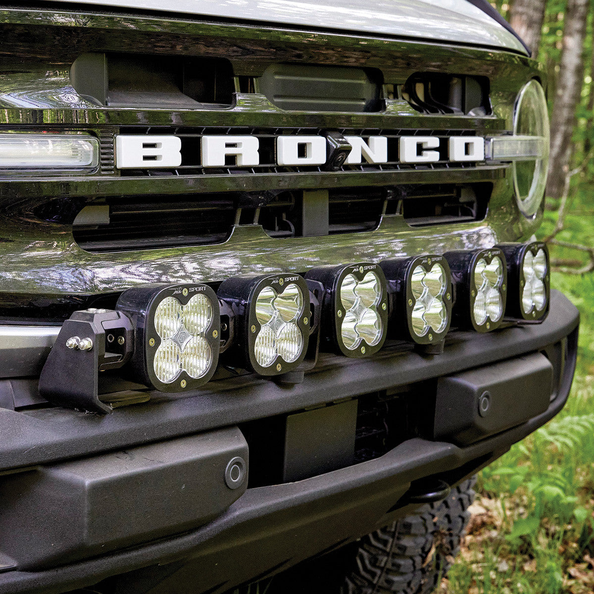 Baja Designs 6 XL Linkable Light Bar Kit Plastic Bumper Mount 21-26 Ford Bronco