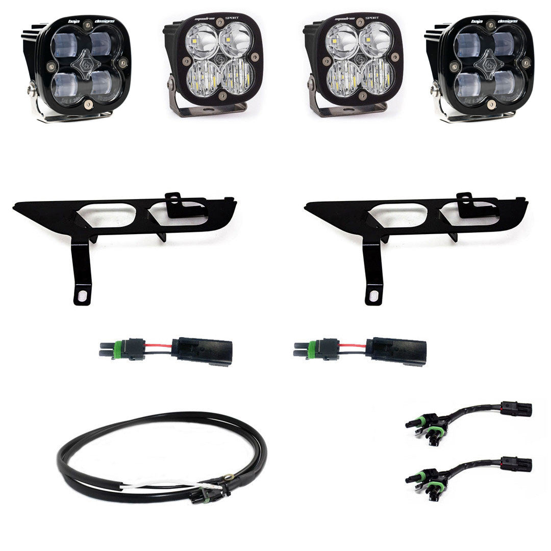 Baja Designs Ford Squadron SAE/Sport Fog Pocket Light Kit - Ford 2021-23 F-150; NOTE: w/ Daytime Running Lights (DRL)