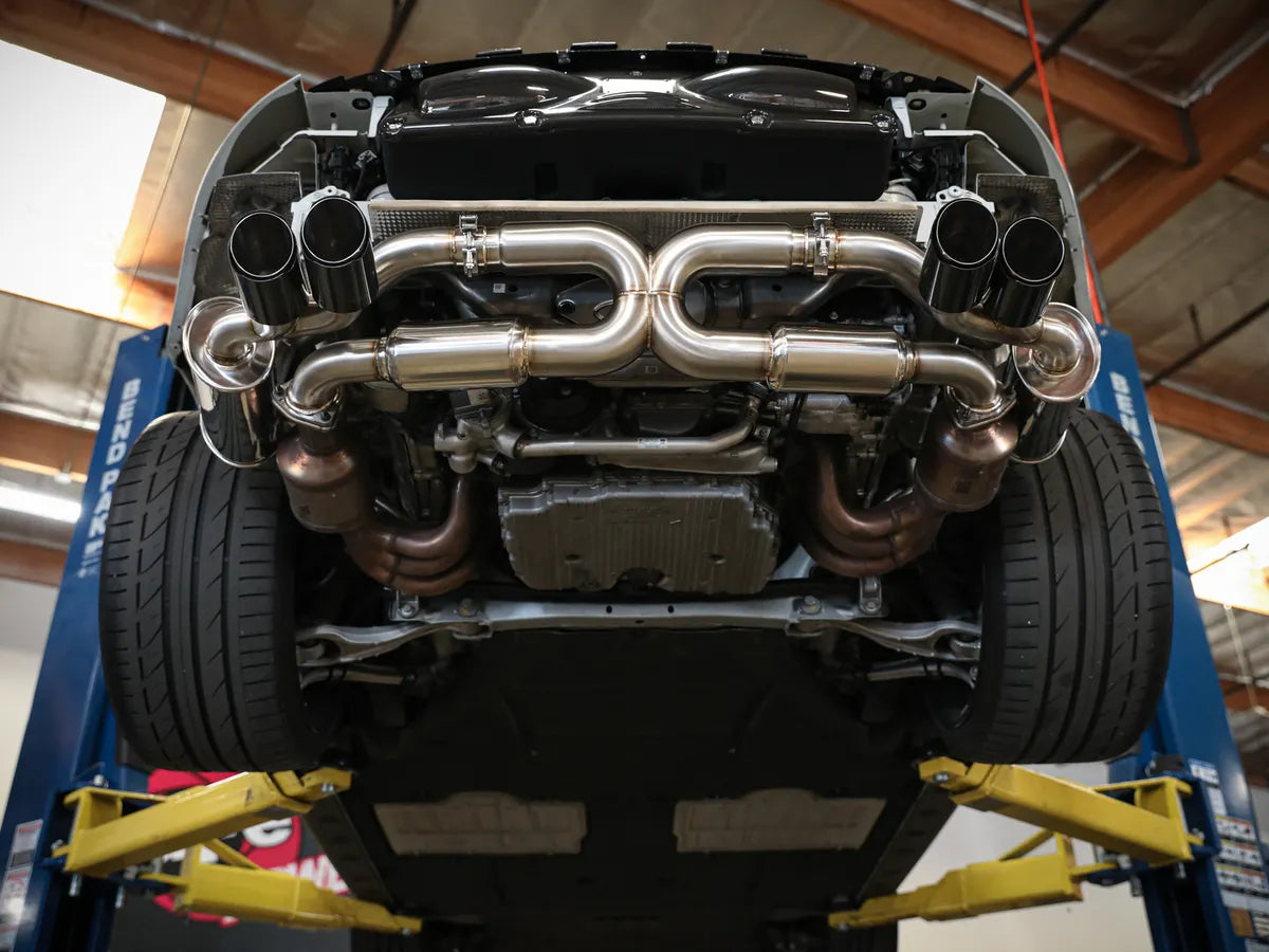 AFE Porsche 911 Carrera/S (991) 12-16 Porsche 911 Carrera 4/4S (991) 13-16 MACH Force-Xp 3 IN to 2-1/2 IN 304 Stainless Steel Cat-Back Exhaust System