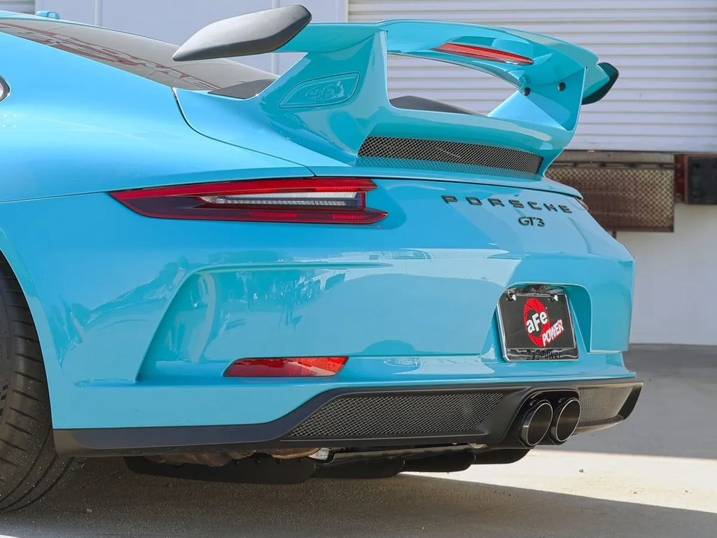 AFE Porsche 911 GT3 (991) 14-16 H6-3.8L 18-19 H6-4.0L MACH Force-Xp 2-1/2 IN to 2 IN 304 Stainless Steel Cat-Back Exhaust System