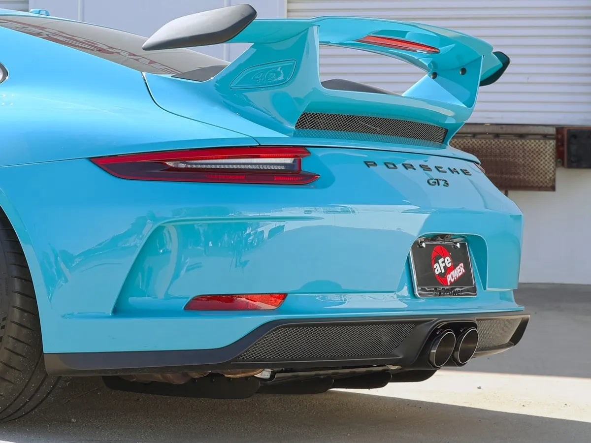 AFE Porsche 911 GT3 (991) 14-16 H6-3.8L 18-19 H6-4.0L MACH Force-Xp 2-1/2 IN to 2 IN 304 Stainless Steel Cat-Back Exhaust System