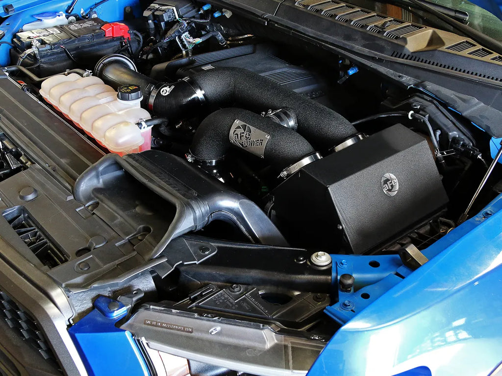 AFE Ford F-150/Raptor 17-20 V6-3.5L (tt)/Expedition 18-21 V6-3.5L Magnum FORCE Stage-2 'Super Raptor' Dual 3-1/2 IN Cold Air Intake System w/ Pro 5R Filter