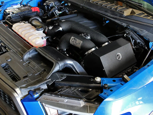 AFE Ford F-150/Raptor 17-20 V6-3.5L (tt)/Expedition 18-21 V6-3.5L Magnum FORCE Stage-2 'Super Raptor' Dual 3-1/2 IN Cold Air Intake System w/ Pro 5R Filter