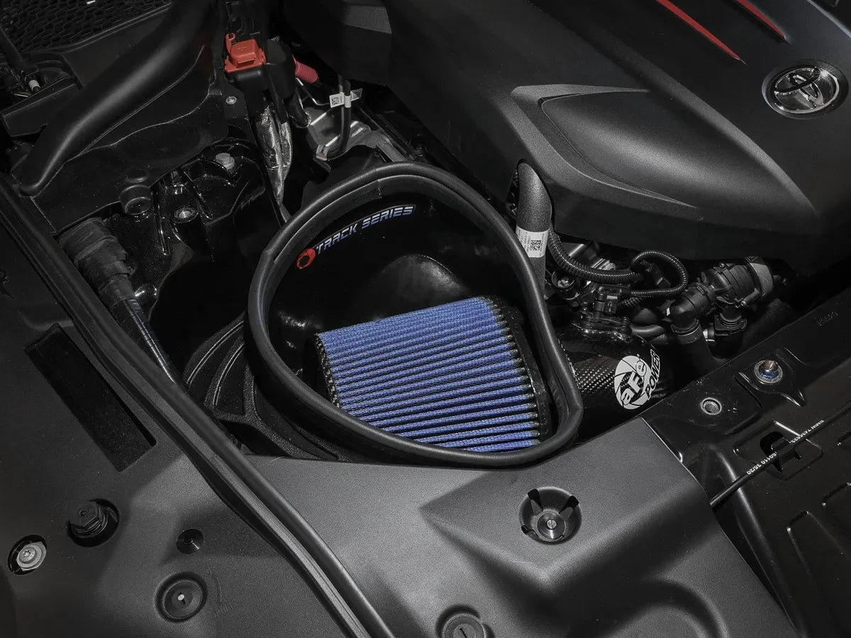 AFE 2020-2026 Toyota GR Supra Track Series Carbon Fiber Cold Air Intake System w/ Pro 5R Filter