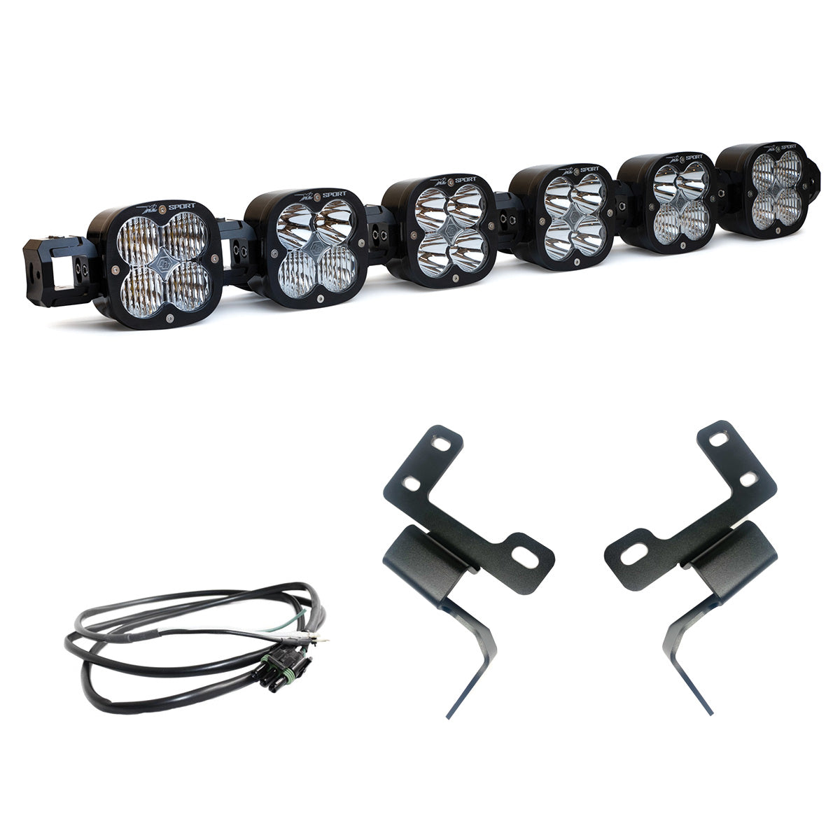 Baja Designs 6 XL Linkable Light Bar Kit Plastic Bumper Mount 21-26 Ford Bronco