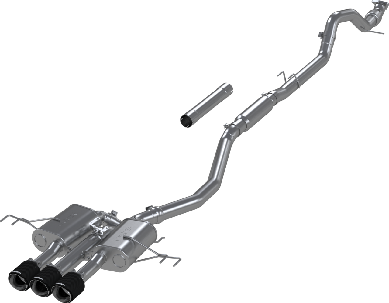 MBRP 2024-2026 Acura Integra Type-S 2.0L T304 Stainless 3 Cat-Back Triple Center Outlet with Carbon FiberTips Active | S49043CF