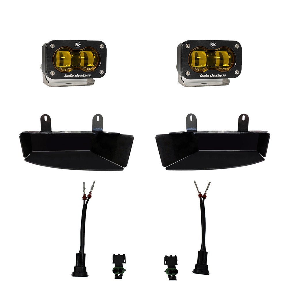 Baja Designs Dodge Ram S2 SAE Fog Pocket Light Kit - Ram 19-On 2500/3500