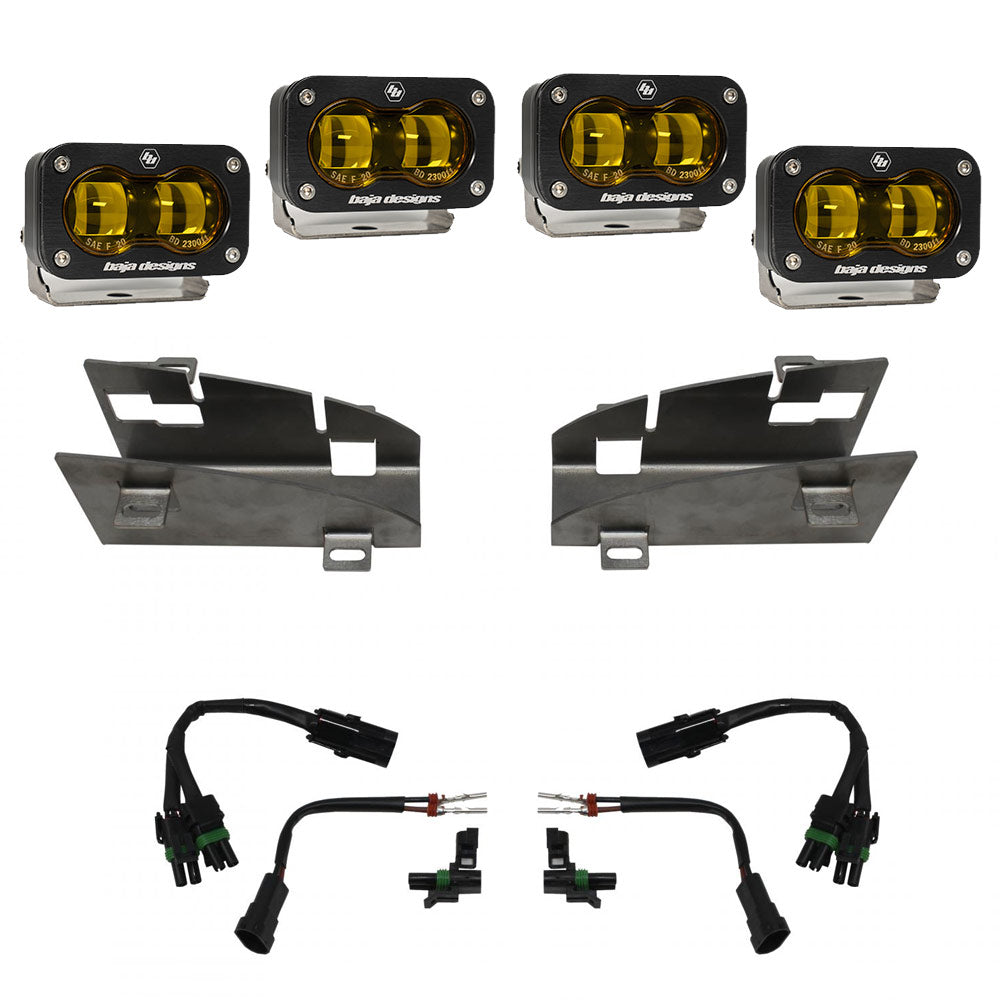 Baja Designs Dodge Ram Dual S2 SAE Fog Pocket Light Kit - Ram 19-24 Rebel/TRX