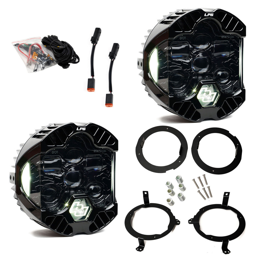 Baja Designs Baja Designs DOT LP6 Headlight Kit Amber DRL; Halogen Headlights 2018-2025 Jeep JL JT 44-8312